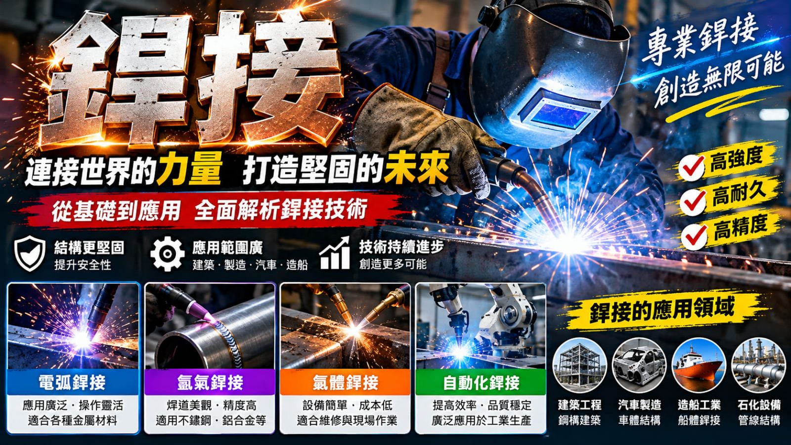 銲接是什麼？5步驟了解銲接原理、種類、操作流程與品質檢查